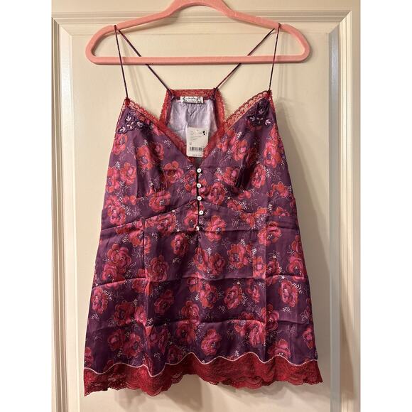 Free People Intimately NWT Silky Floral Tank - Picture 2 of 6